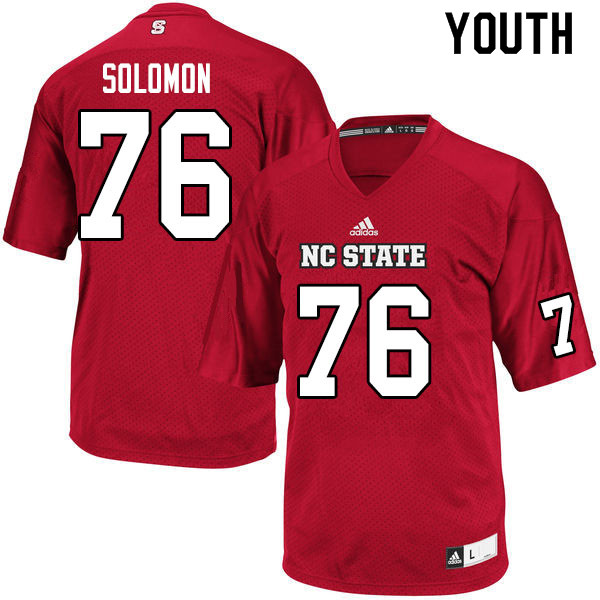 Youth #70 Kennan Solomon NC State Wolfpack College Football Jerseys Sale-Red